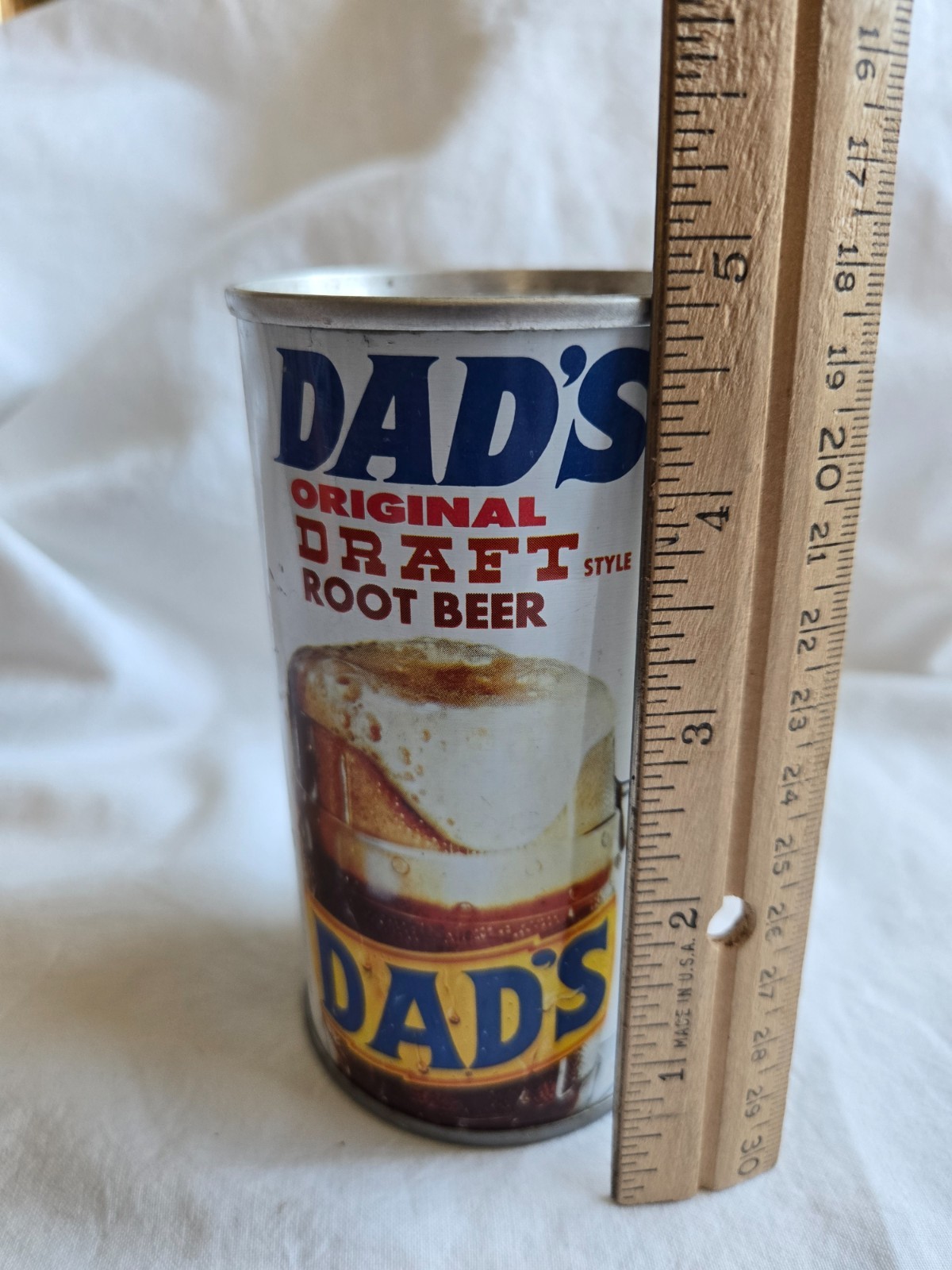 Vintage Steel Pull Tab Dads Original Draft Root Beer 12 oz Empty Can #J