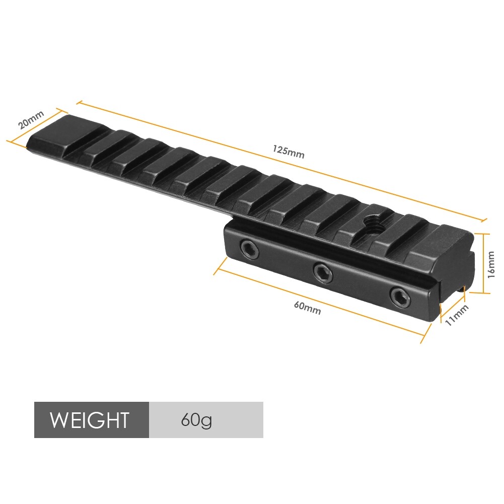 Dovetail Extension Adapter Riser Rail Mount Base 11mm Conversion to 20mm Rail