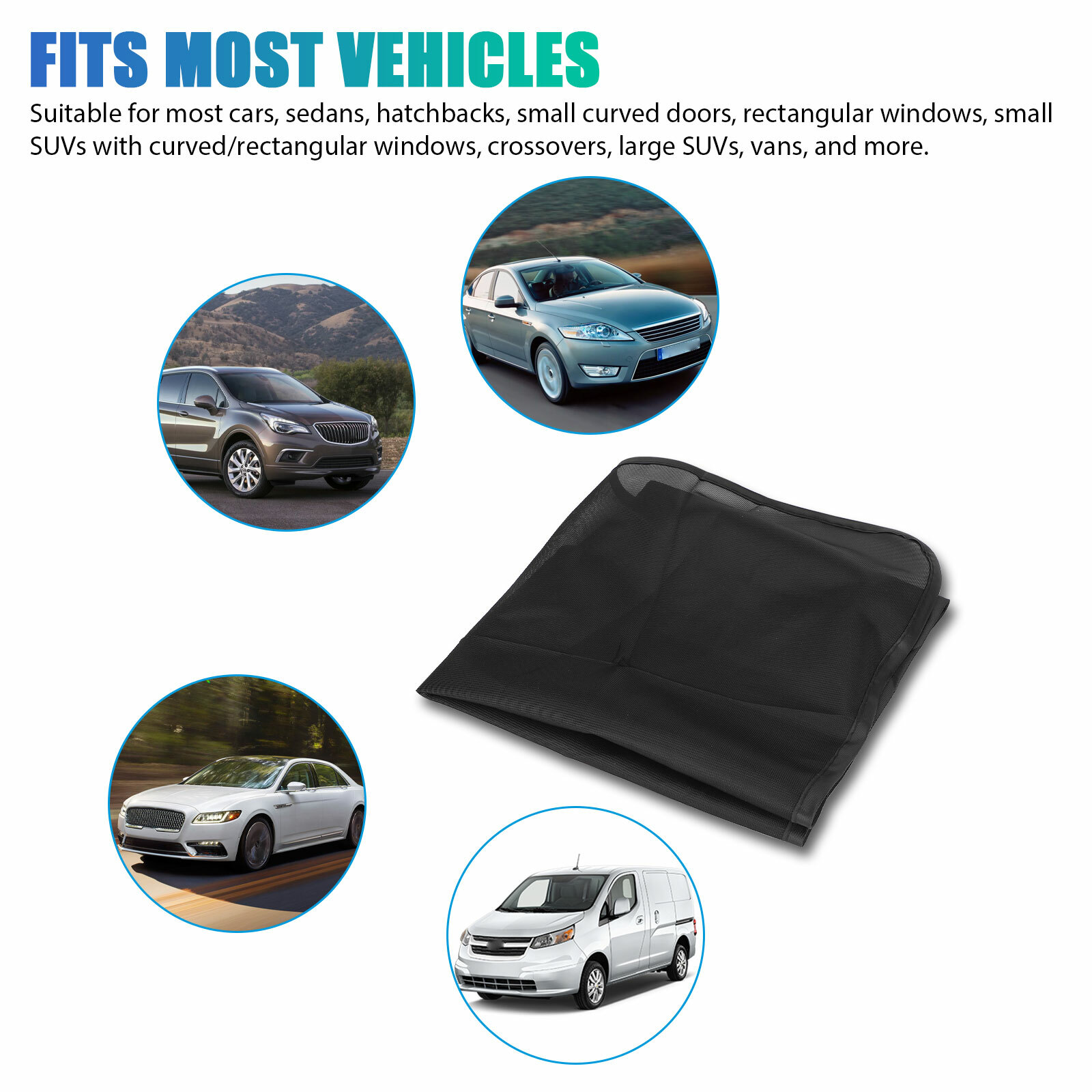 4x Magnetic Car Side Window Sun Shade Cover Visor Mesh Shield UV Block Protector