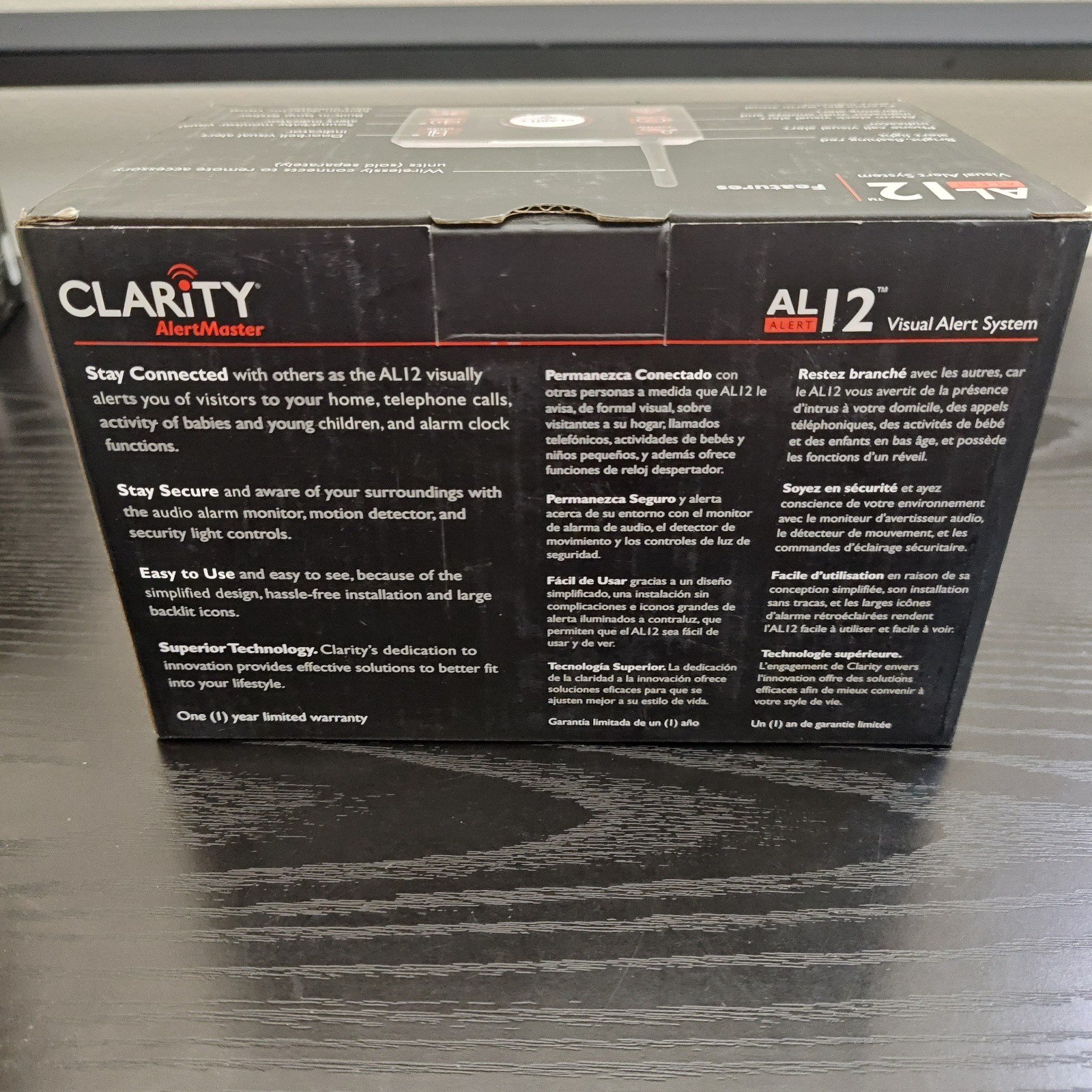 Clarity AlertMaster Visual Alert AL10 Base System AL12 Remote Receiver