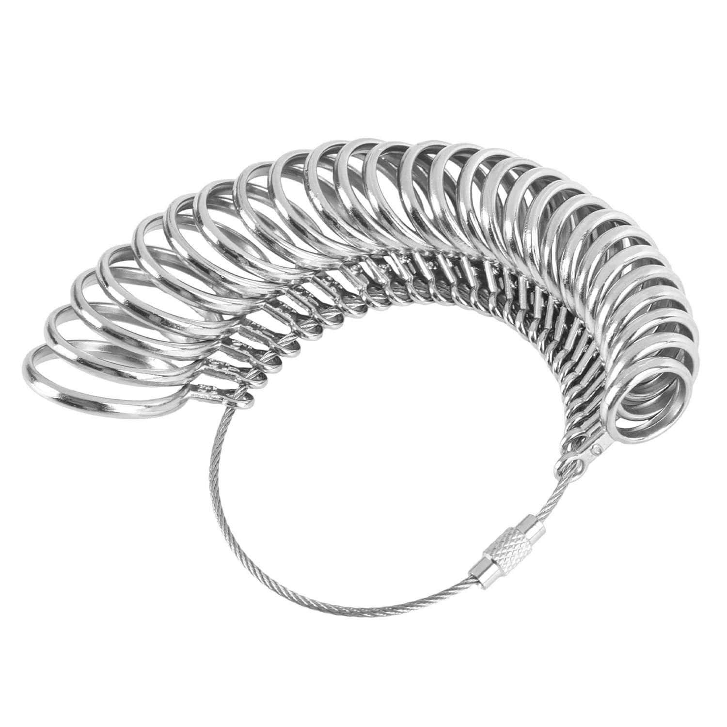 Ring Sizer Stainless Steel Finger 0-13 Sizing Measuring with Half Size 27 Pcs