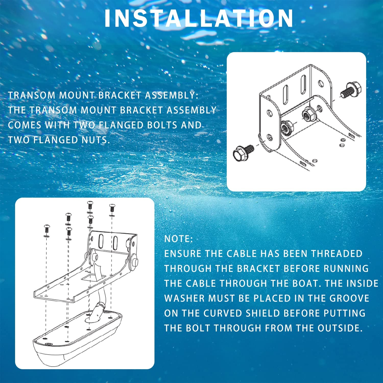 000-12603-001 Transom Mount Bracket for StructureScan 3D, StructureScan HD, a