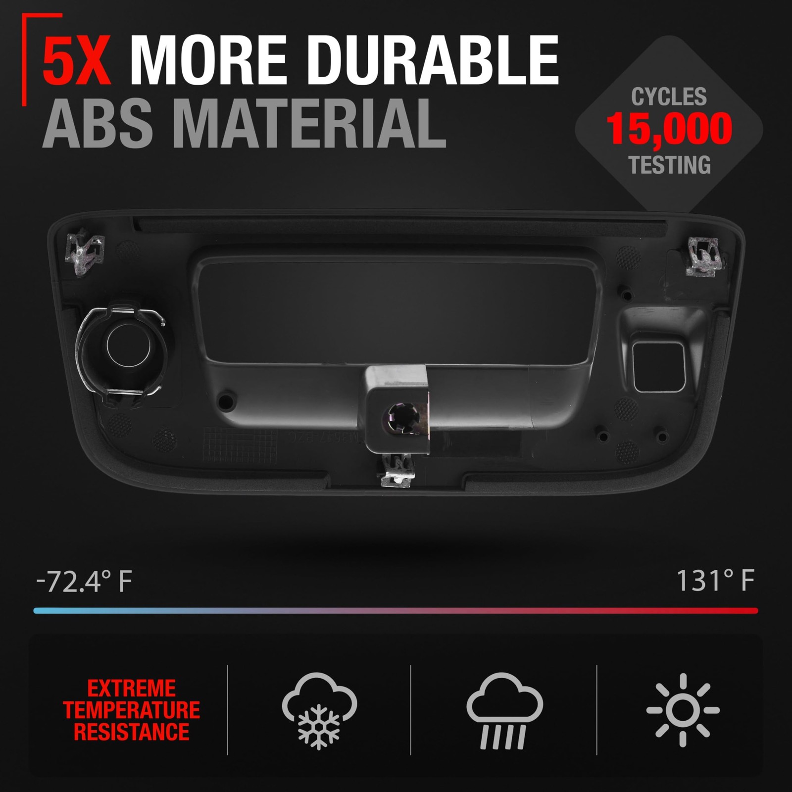 Tailgate Handle Bezel With Key Hole, Camera Hole , Compatible with 2009,2014 ...