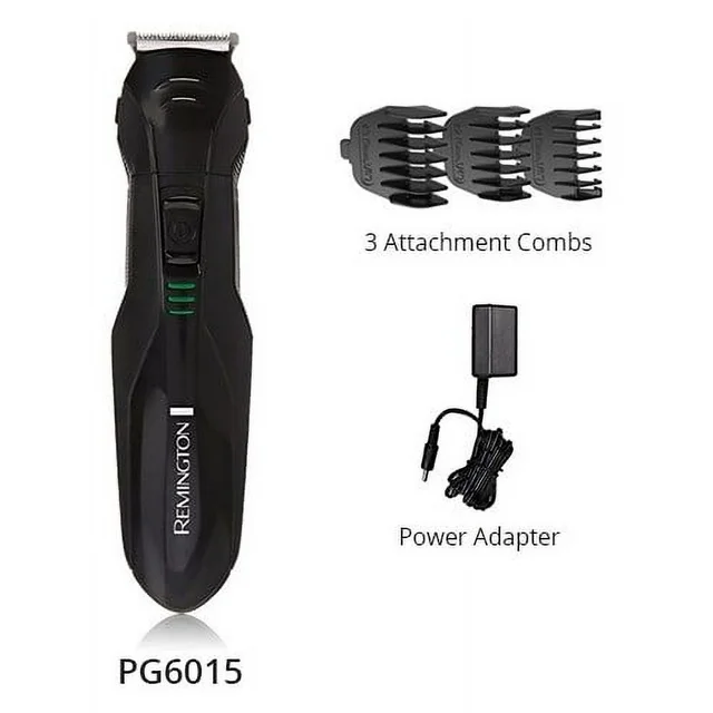 Remington PG6015A Rechargeable Stubble & Beard Trimmer, Black