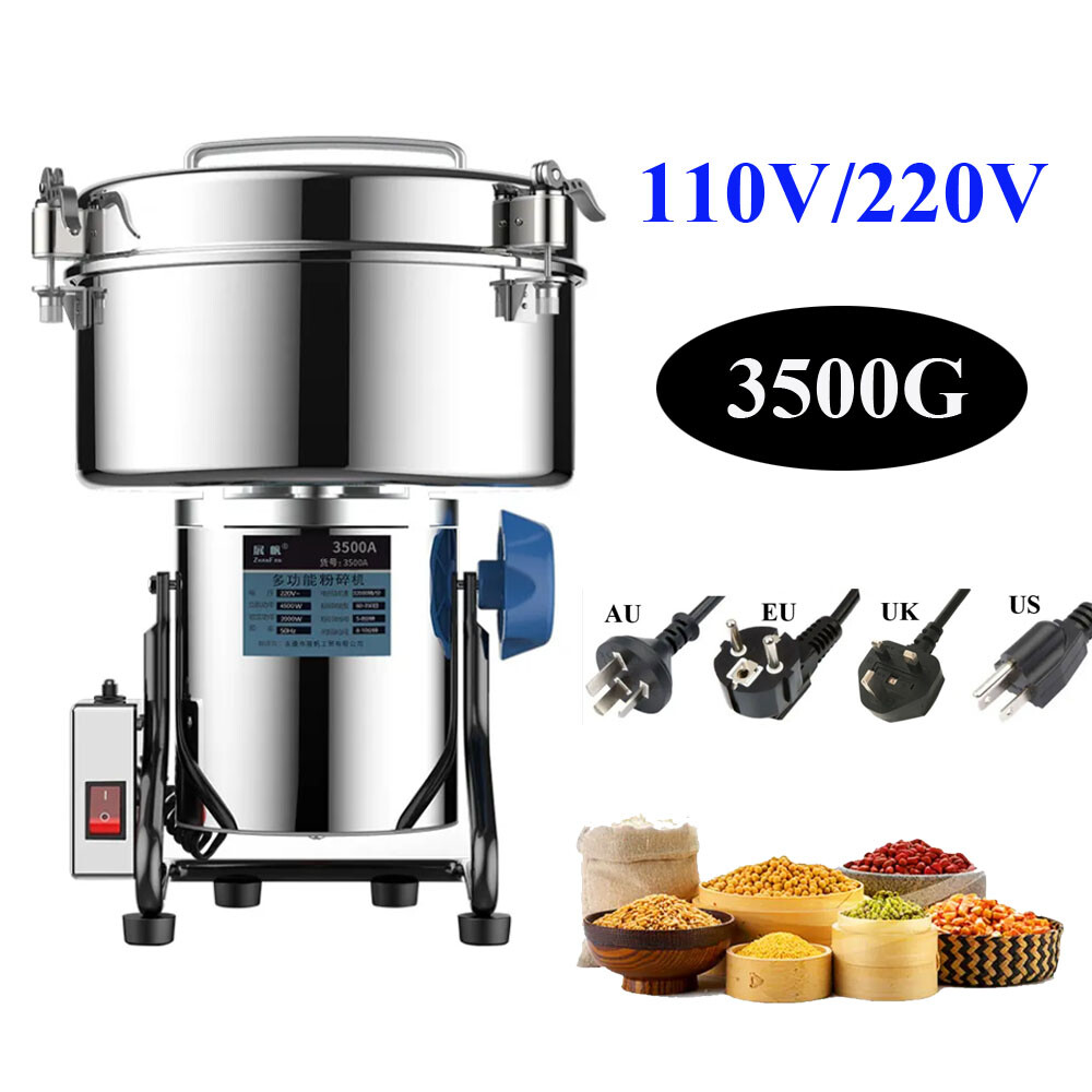 Electric Coffee Mill Grinder Grain Beans Spices Grinding Machine 3500G Herb Nuts