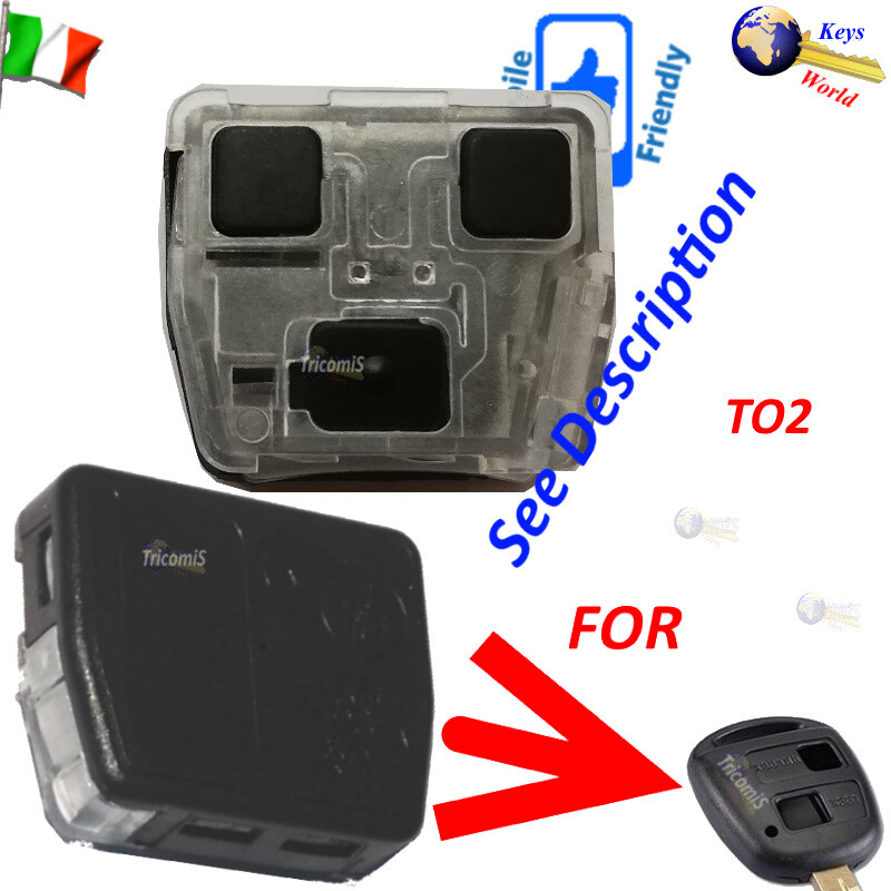 COVER SHELL RICAMBIO SCATOLA TO2 3 Buttons for Shell Case Cover FOR TOYOTA LEXUS