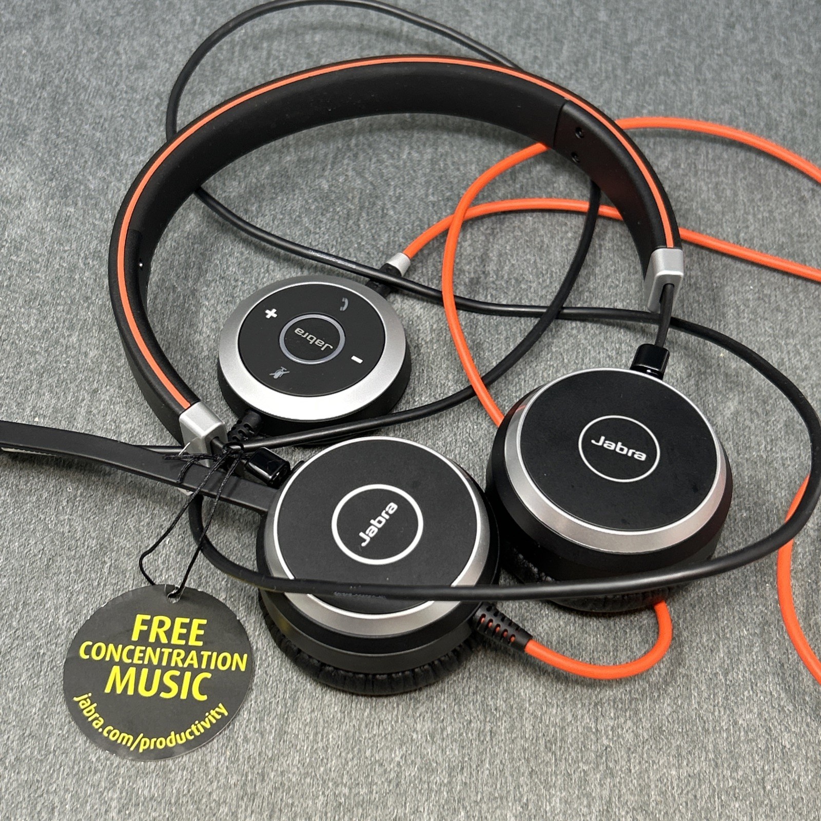 JABRA Evolve 40 Stereo Wired Headset USB-A Inline Controller Neoprene Case Black