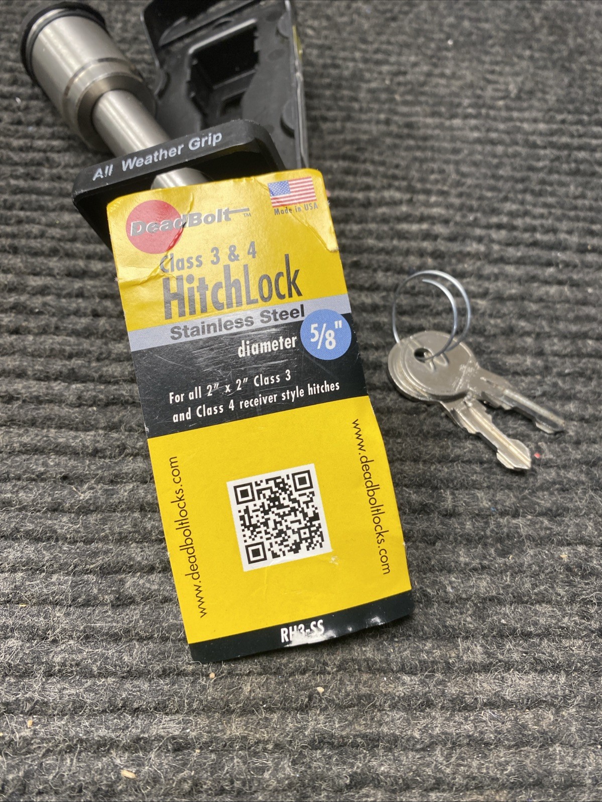 DeadBolt RH3-SS - Trailer Coupler Lock