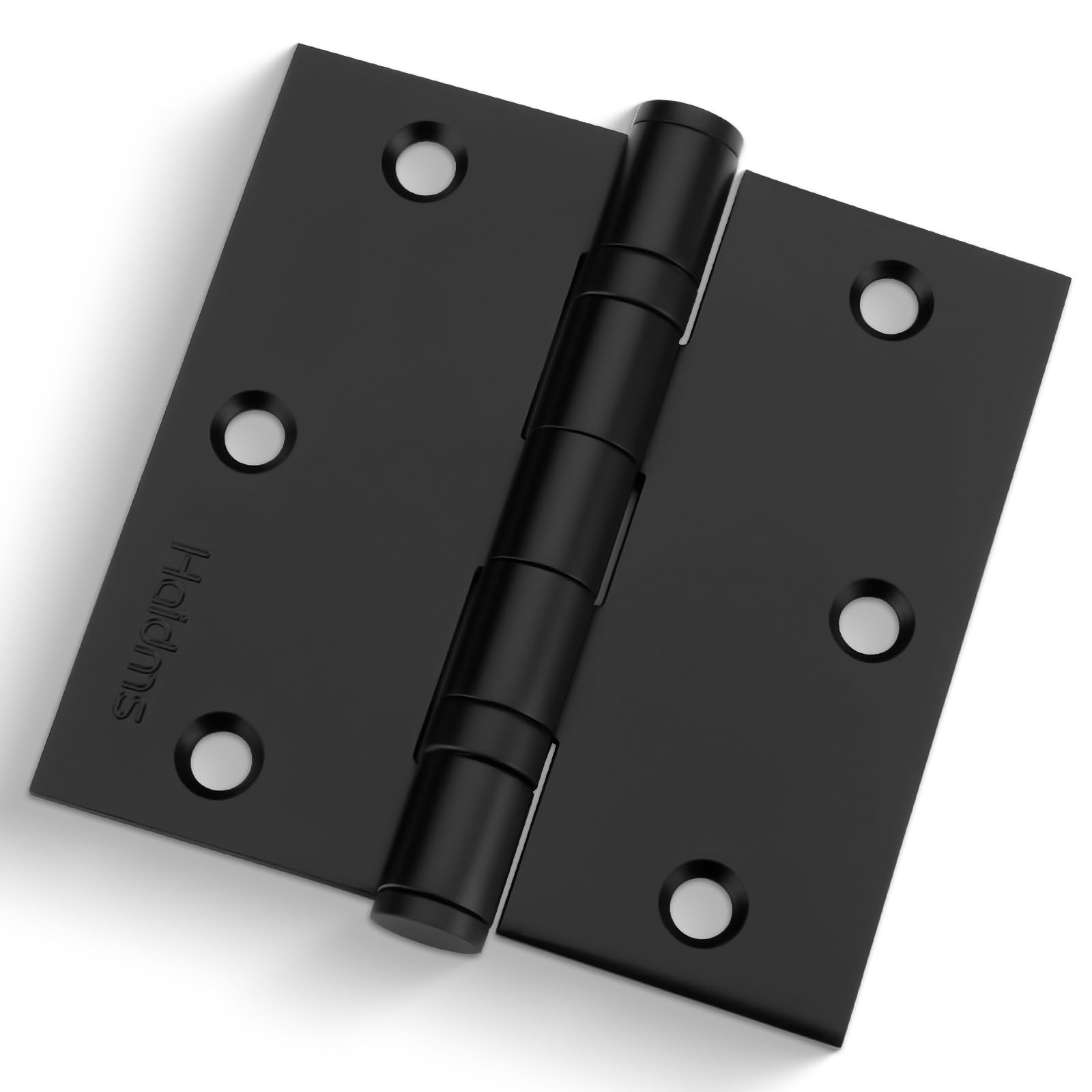 3 Pack Ball Bearing Hinges 3.5 Inch Matte Black Door Hinges with Square Corne...