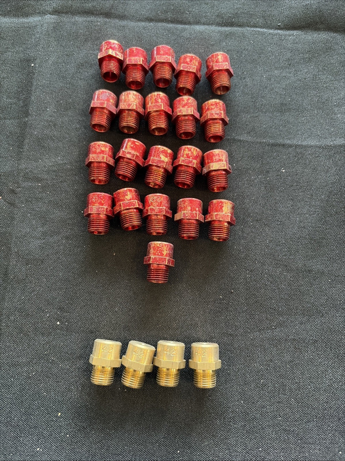Lennox Nat Gas Burner Orifice, No. 42 (qty 4) & No. 53 (Qty 21)