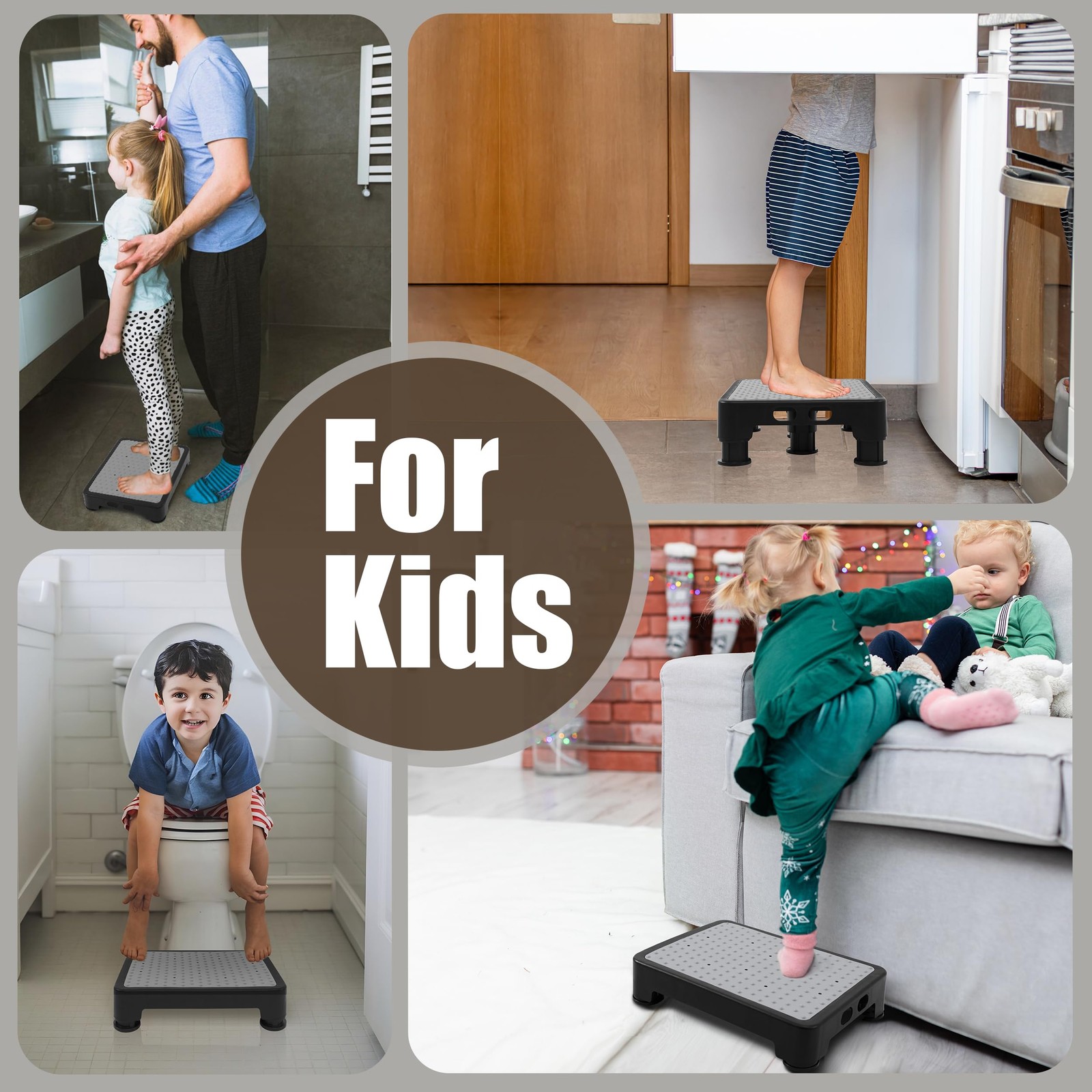 CHIKILLA Adjustable Step Stool for High Beds and Cars, 650lbs Heavy Duty Bed ...