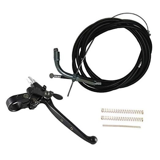MERZHCHARE Left Clutch Lever W/ Lock Throttle & Clutch Cable Set Fits 49cc