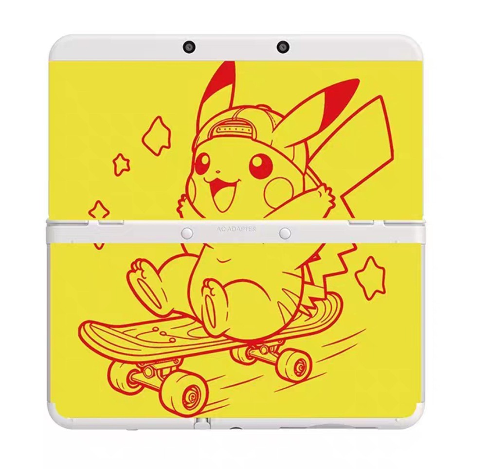 Rare Pokemon Pikachu Skateboard Replacement Housing Shell for Nintendo New 3DS
