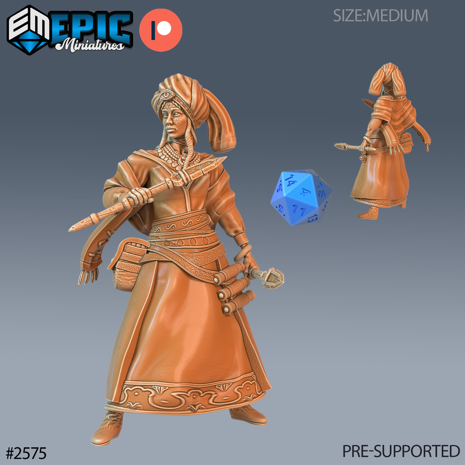 Tribe Seer C | Epic Miniatures | RPG D&D Pathfinder Wargaming | 25-28mm