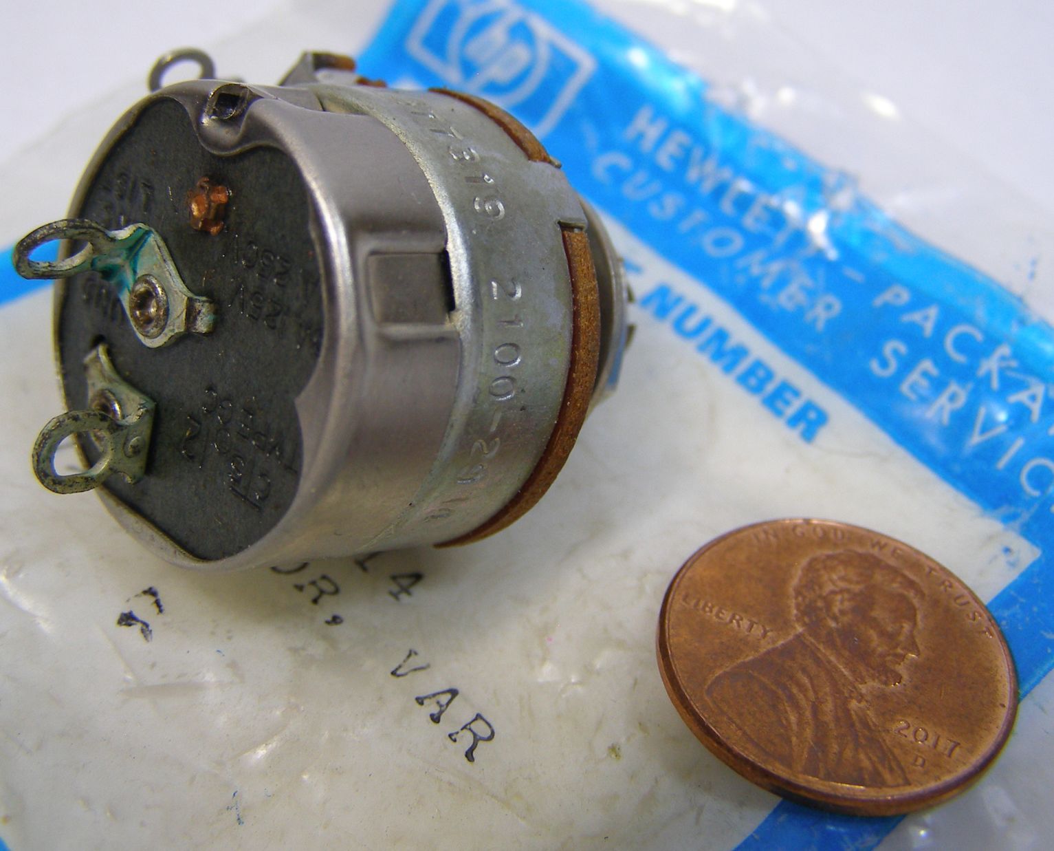HP RESISTOR 2100-2914 VAR 750 PRECISION POTENTIOMETER A-148