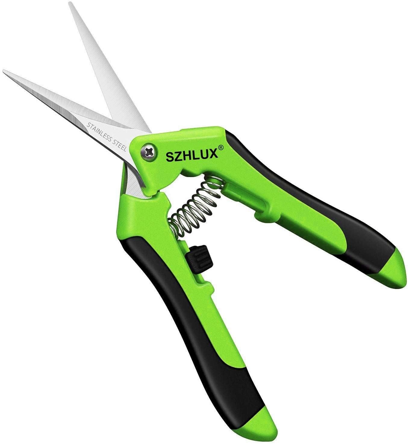 SZHLUX 1-Pack Pruning Shears, 6.5'' Gardening Hand Pruner, Professional Green