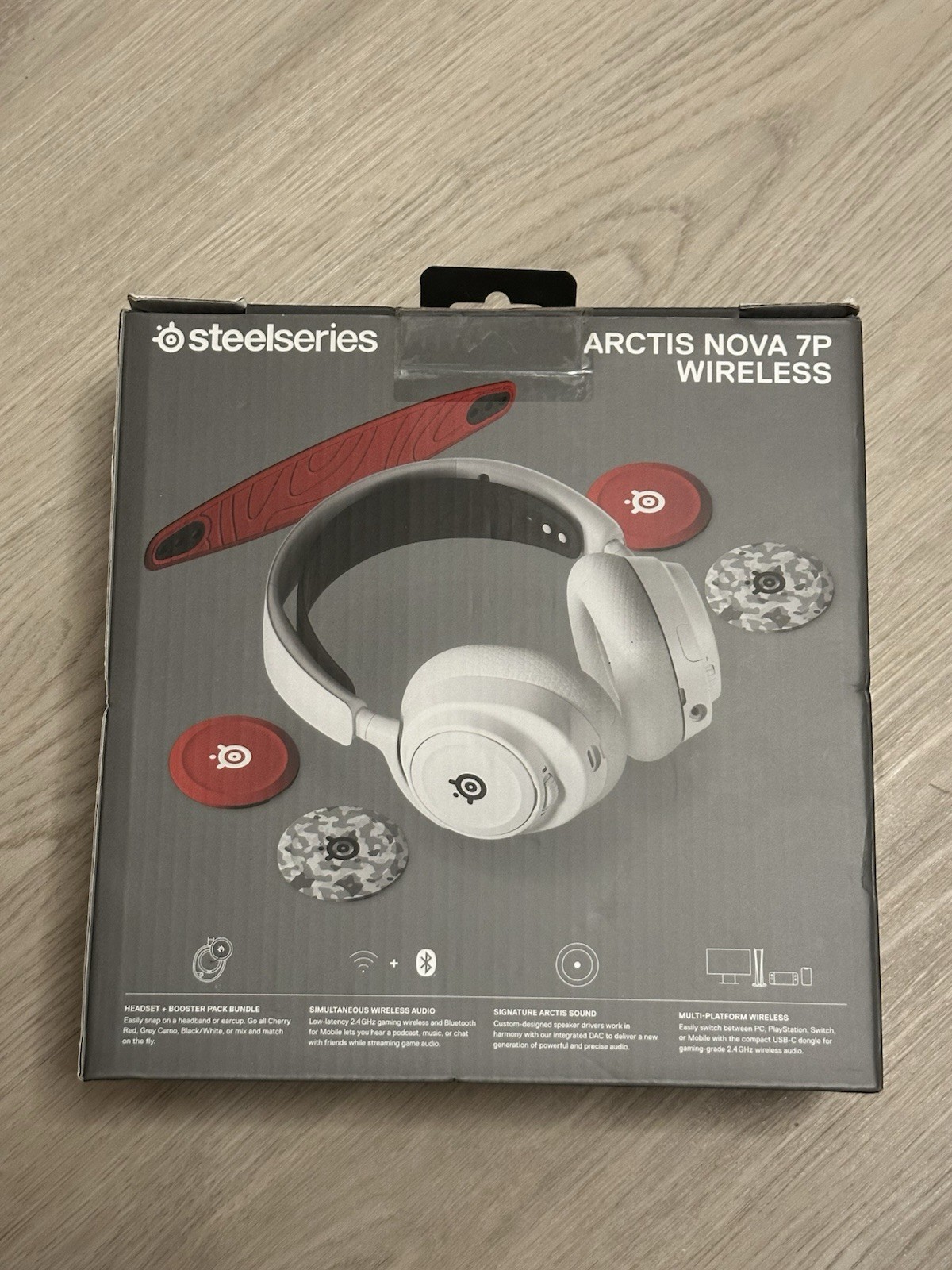 New SteelSeries Arctis Nova 7P Wireless Grey Camo 61562 Wireless Gaming Headset