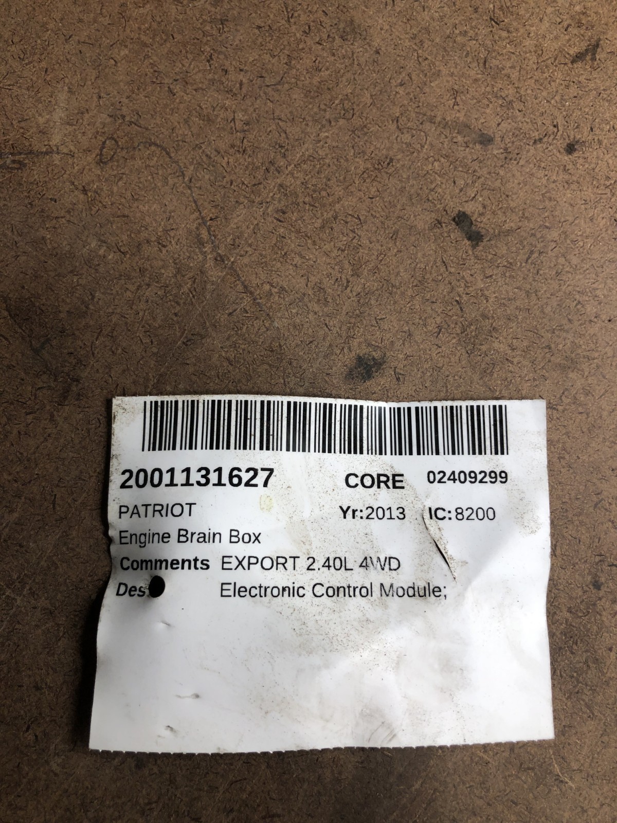 2013 Jeep Patriot Engine Computer Control Module P05150762AB