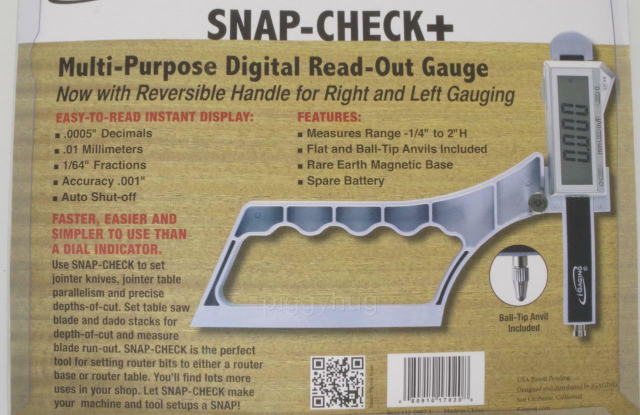 iGaging reversible height / depth gauge snap check w/ magnets large base