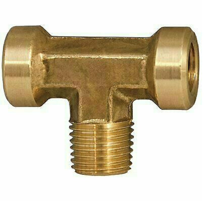 4 Pack Marshall 151871 ME1700B 1/4 IN. Inverted Flare Tee Block w/o Check Valve