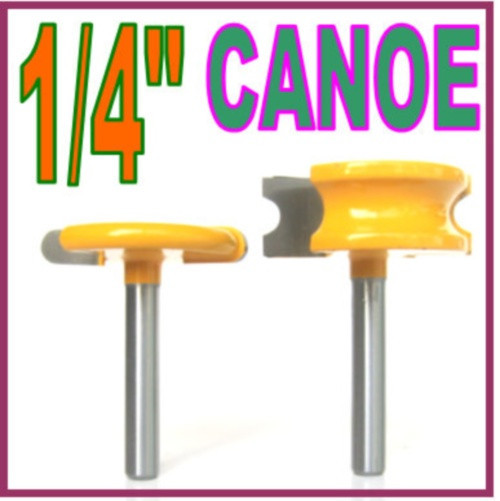 2 pc 1/4" Shank 1/4" Diameter Canoe Flute and Bead Joint Router Bit sct-888
