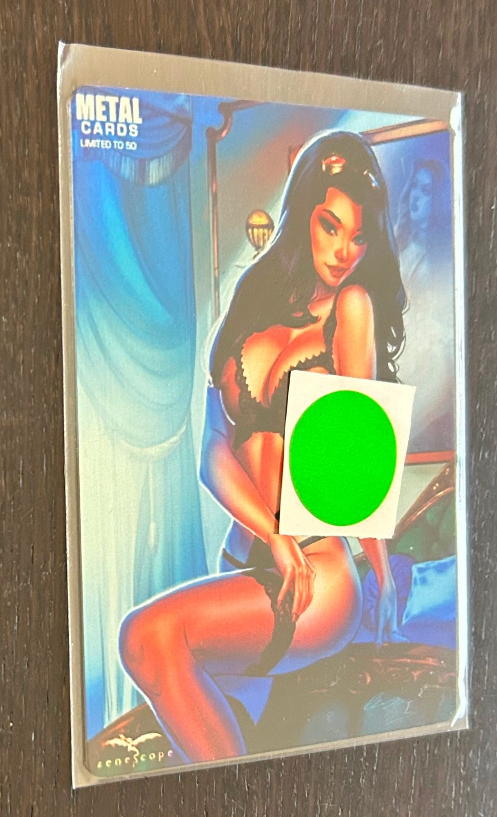 ZENESCOPE METALLIC CARD (70) -- Bedroom Risque -- Bad Girl Metal Card Limited