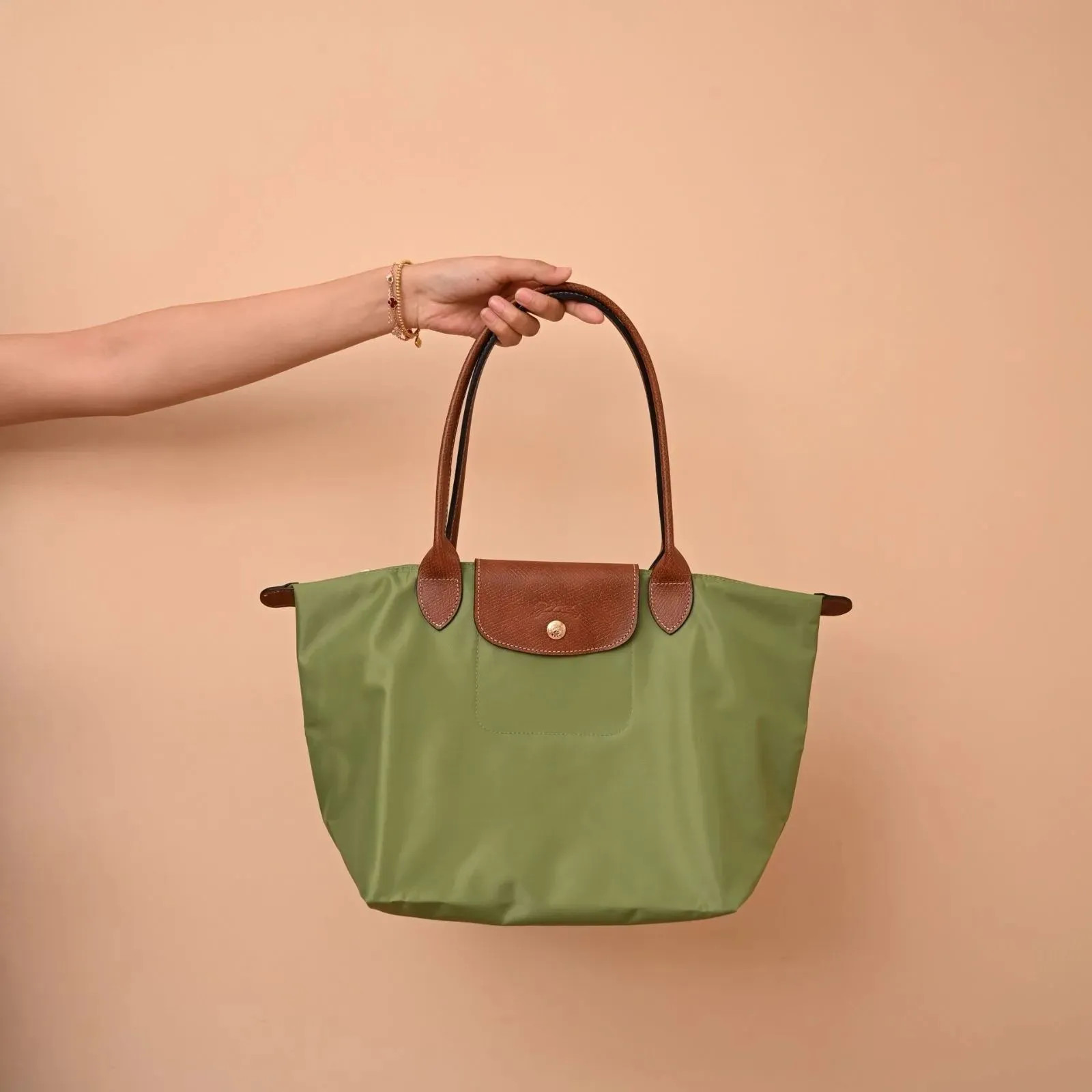 LONGCHAMP Tote Le Pliage Green Large Capac Nylon New From Japan