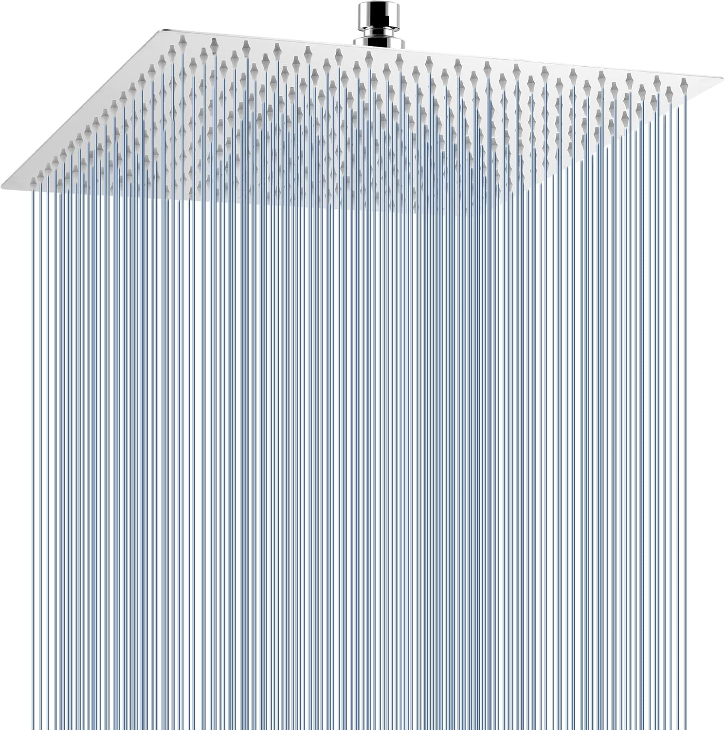 Oversize Rain Shower Head - High Flow Square Rainfall Showerhead - Waterfall Ful