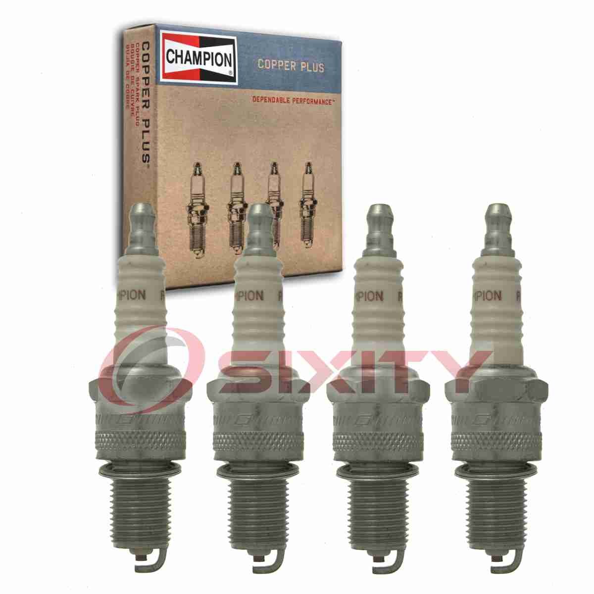 4 pc Champion Copper Plus Spark Plugs for 1970-1974 Alfa Romeo GT Veloce cs
