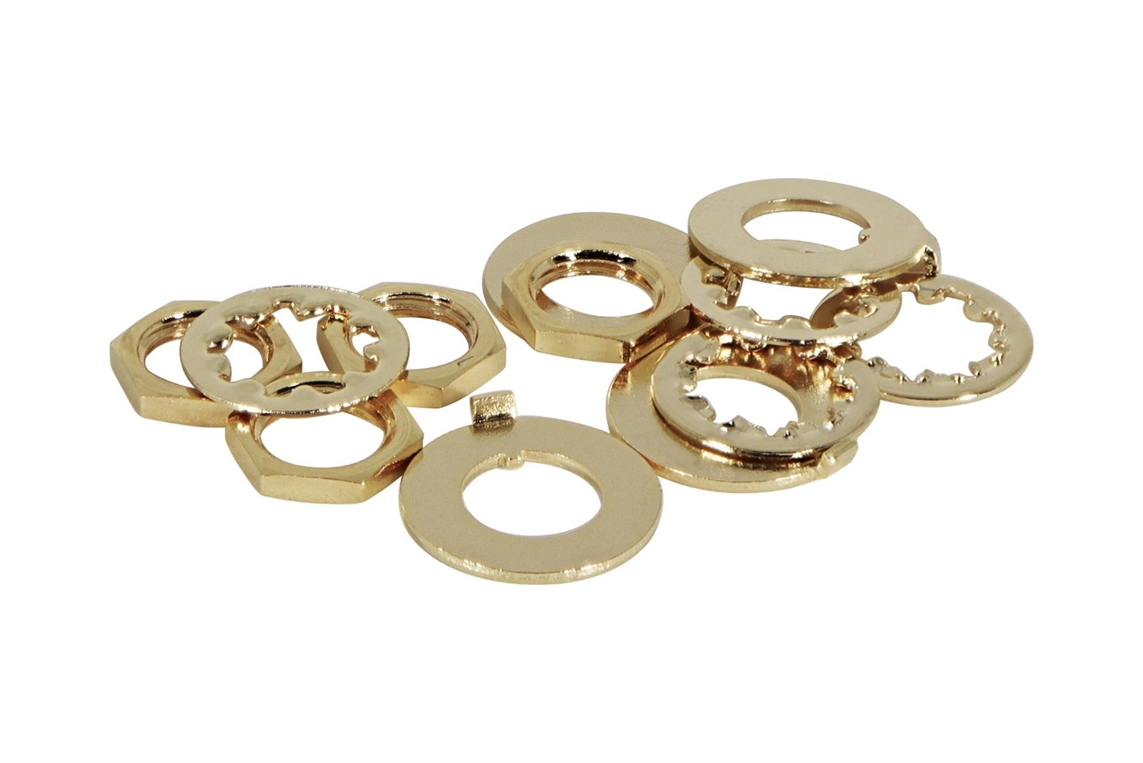 1/4-40 Mini Toggle Switch Nuts and Washers - Gold