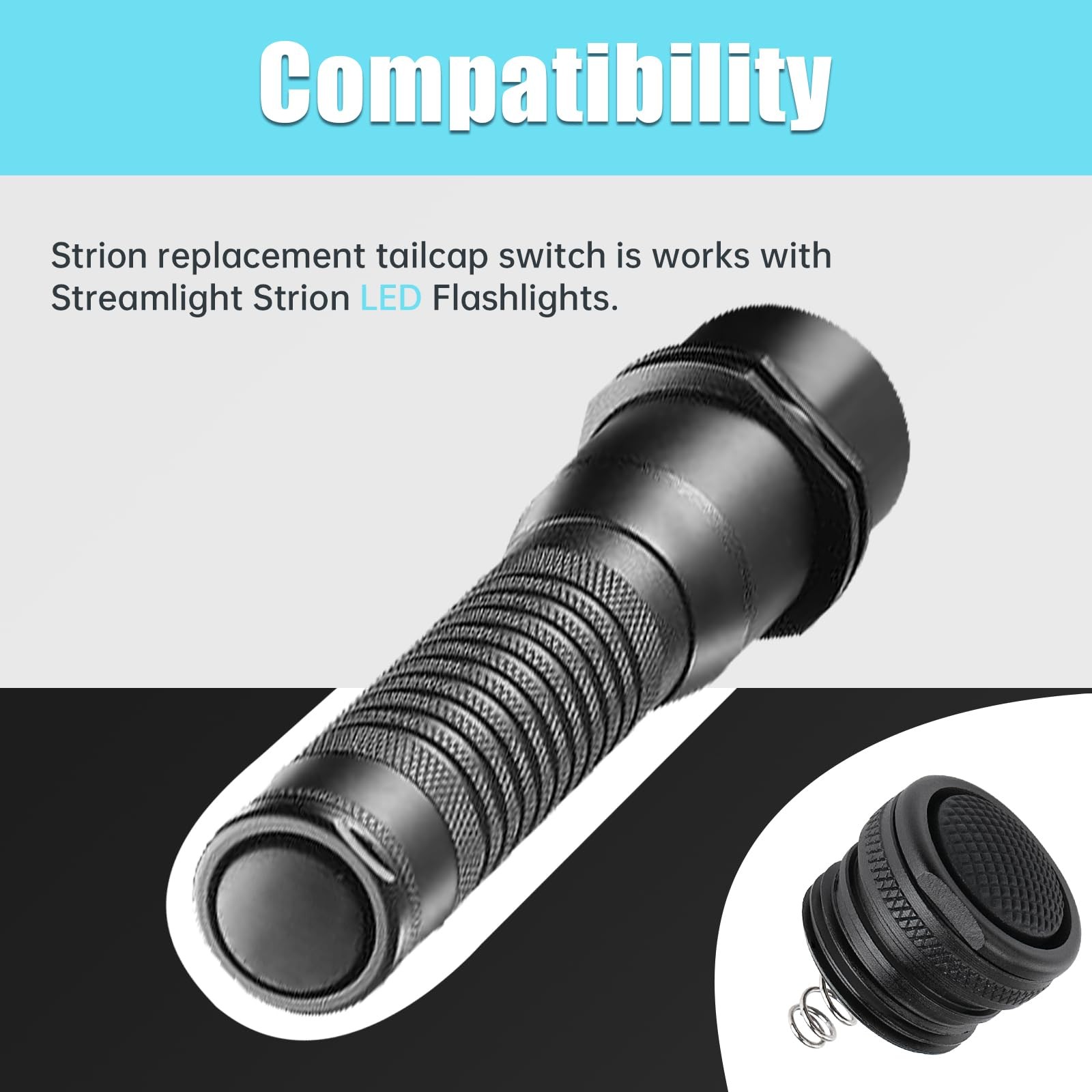 Streamlight Strion Tailcap Assembly - Replacement LED Flashlight Switch 1Pc
