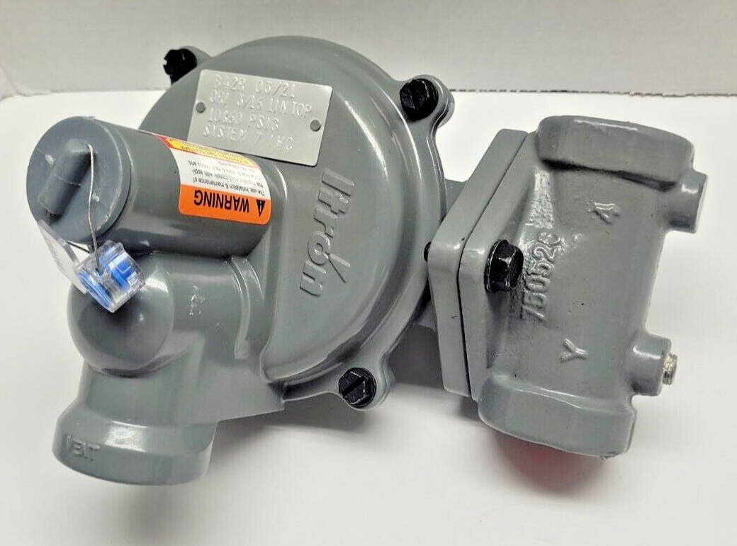 ITRON B42R Gas Pressure Regulator Valve ORI 3/16 1" Top 10&60 PSIG