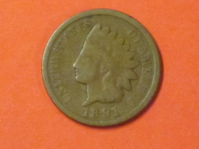 1891 Indian Head Small Cent - GSID 1389  / Filler - AG