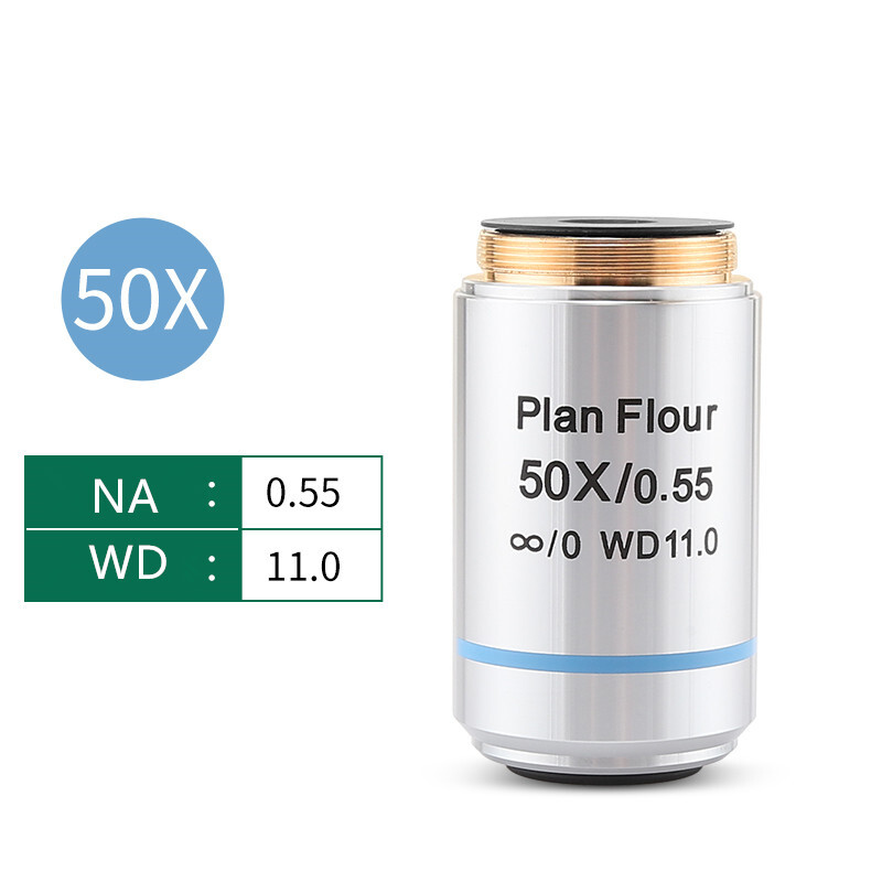 5X/10X/20X/50X/100X Plan Flour Semi-apochromatic Infinity System Objective Lens