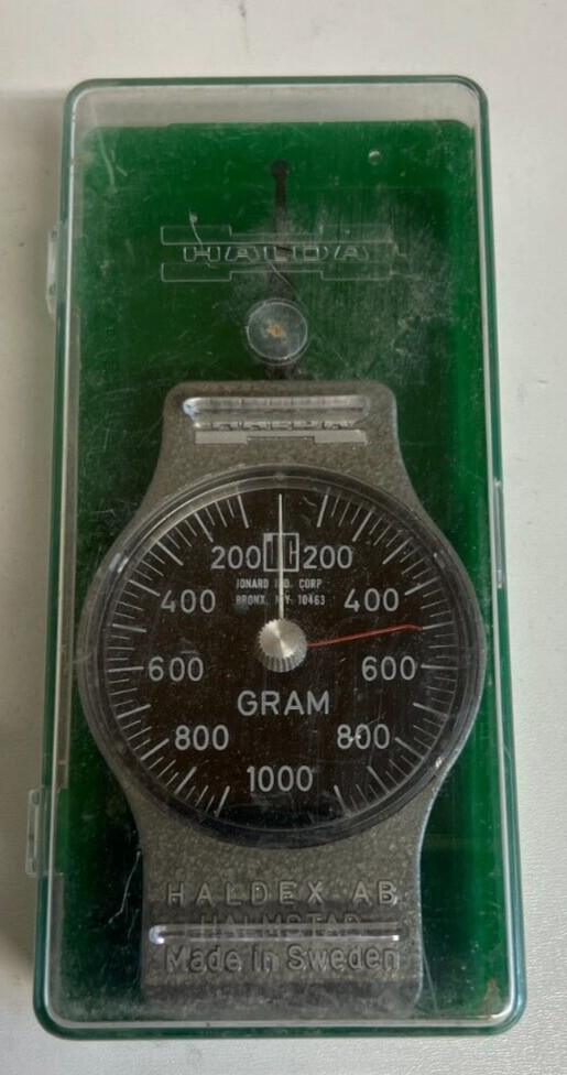 Vintage HALDA Haldex AB Halmstad 1000 Gram Tension Gauge made in Sweden