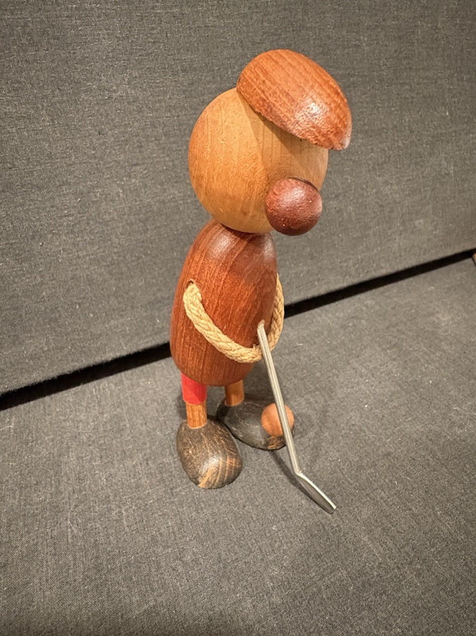 Vintage Arne Bass Teak Golfer Bottle Opener Golf