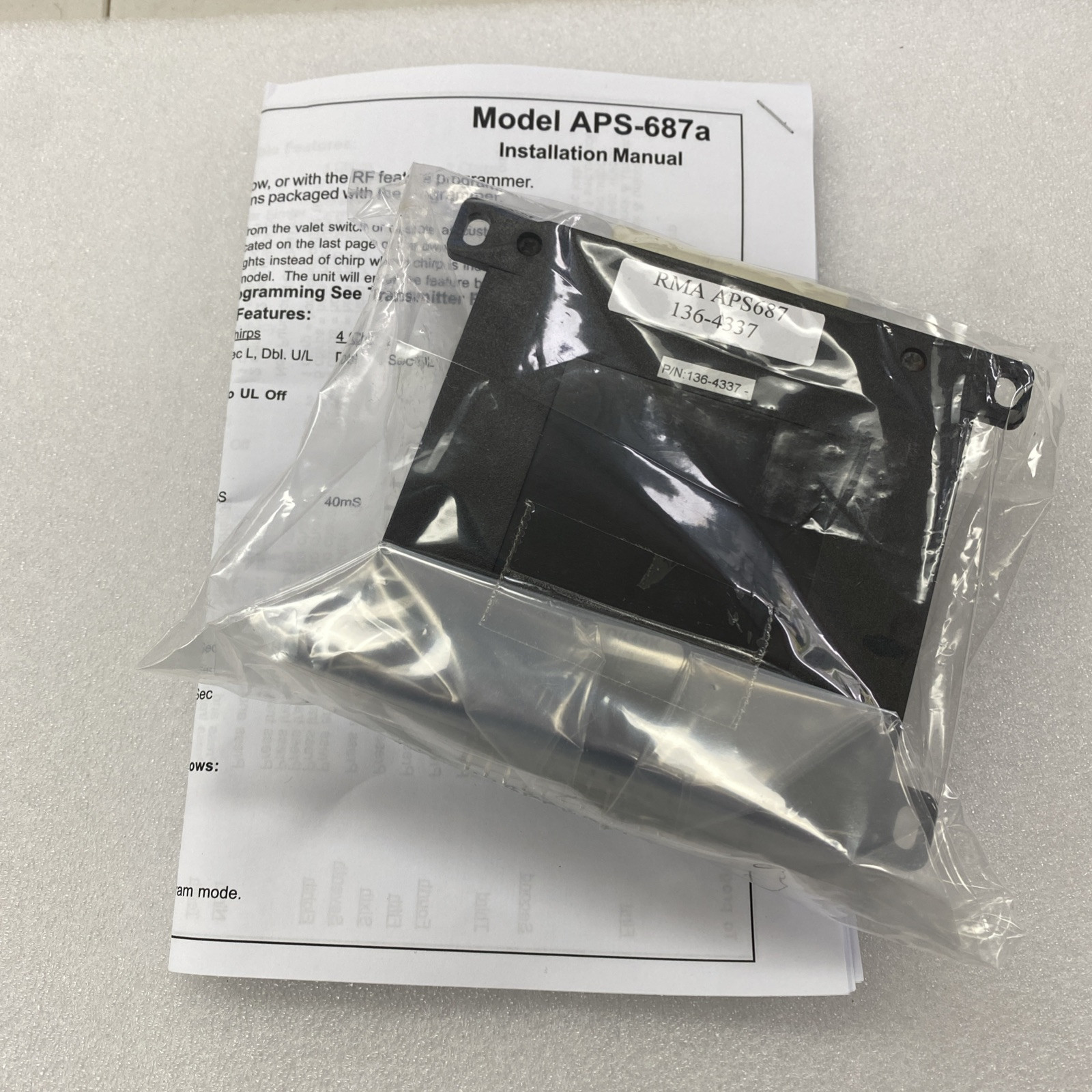 PRESTIGE APS-687A KEYLESS ENTRY REMOTE START MODULE BRAIN ONLY