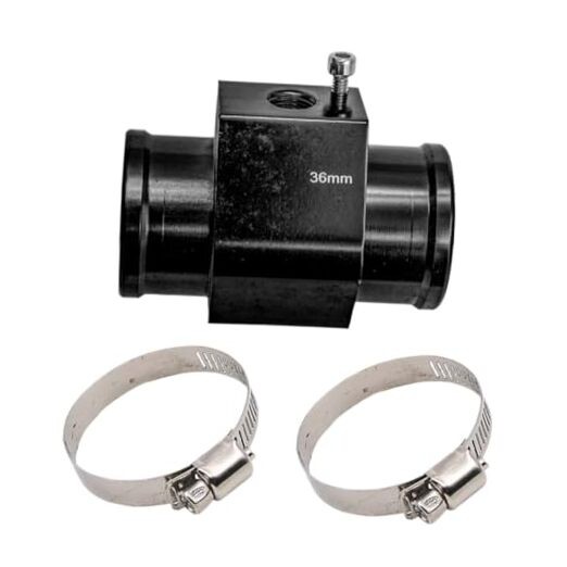 BDZMC 3PCS Auto Water Temp Joint Pipe, Aluminum Sensor Gauge Radiator Hose 36MM