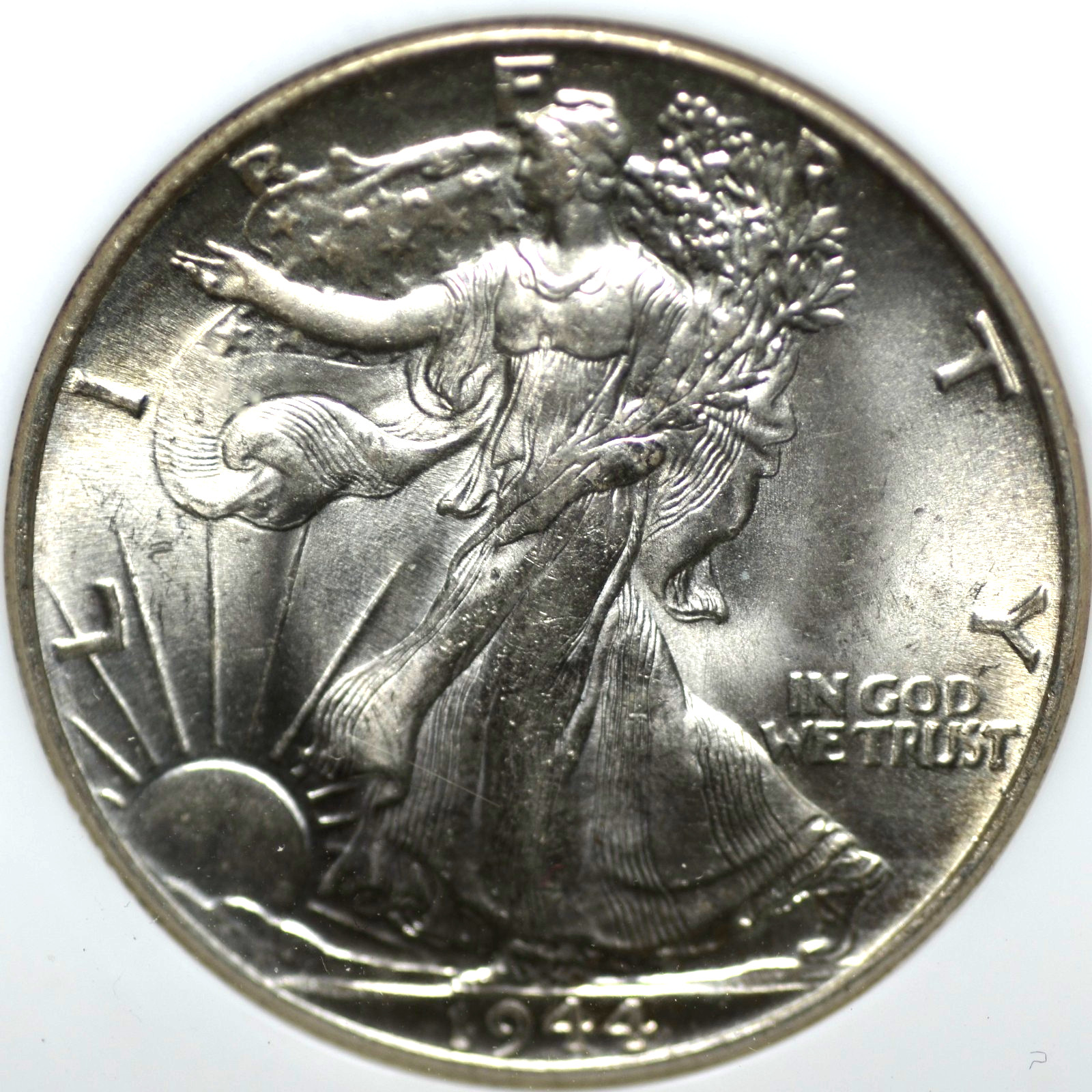 1944 WALKING LIBERTY HALF DOLLAR NGC MS 63 OLD HOLDER, CLEAN, WELL STRUCK AND