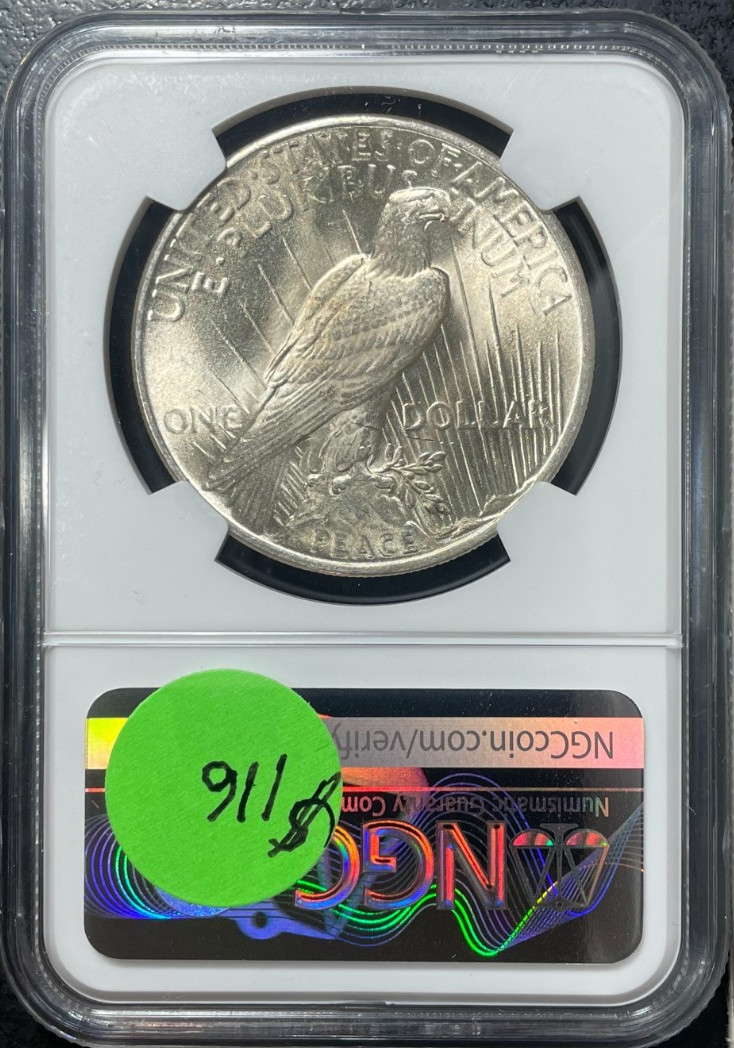 1925 PEACE SILVER DOLLAR~NGC MS 64 ~BEAUTIFUL COIN~ REF# 97-040