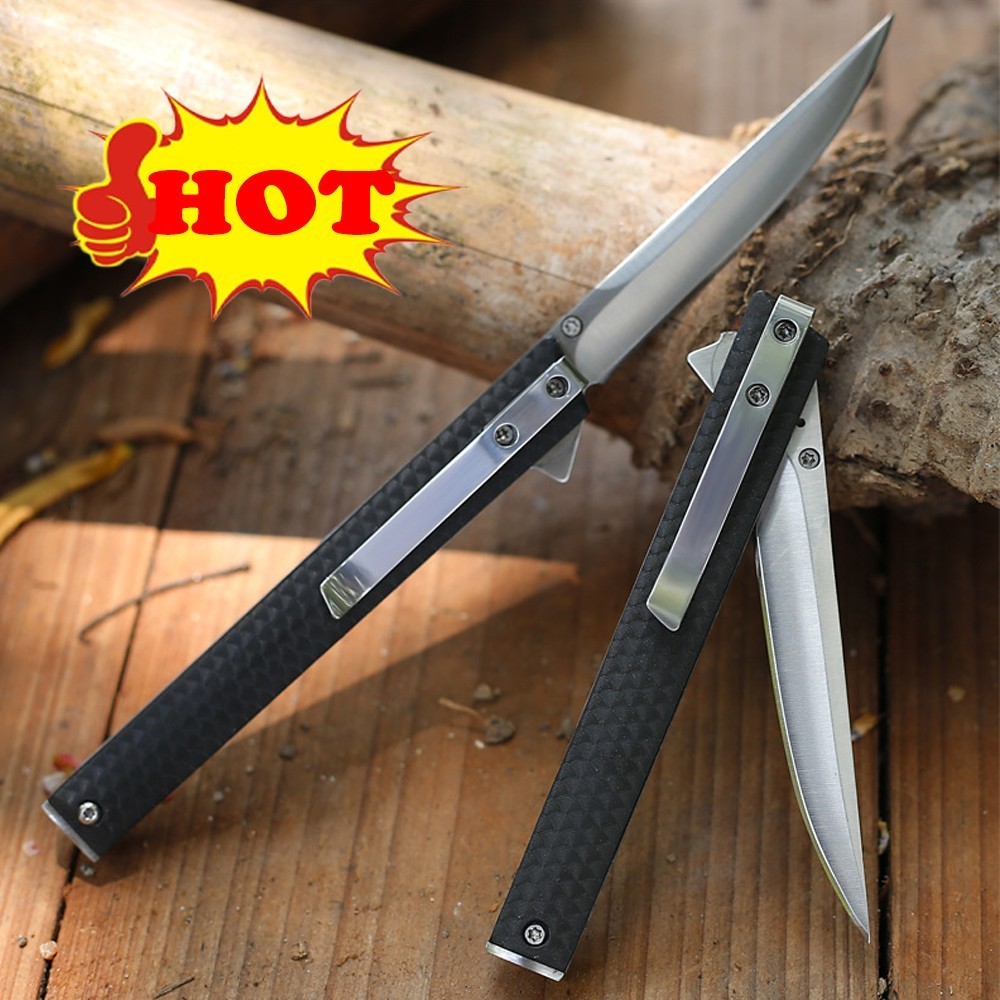 New M390 Portable folding knife，Slim Gentleman's Design，Pocket Clip/Low Profile