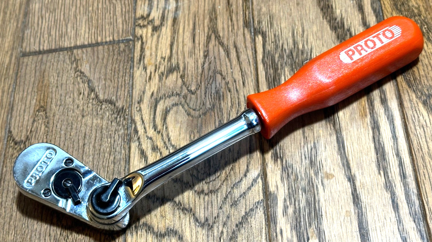 🇺🇸 PROTO Tools 3/8" Indexing Ratchet Socket Wrench 10" Long Multiposition RED