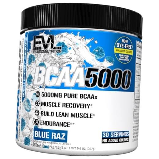 EVL BCAAs Amino Acids Powder - BCAA Powder Post Workout 9.4 Ounce (Pack of 1)