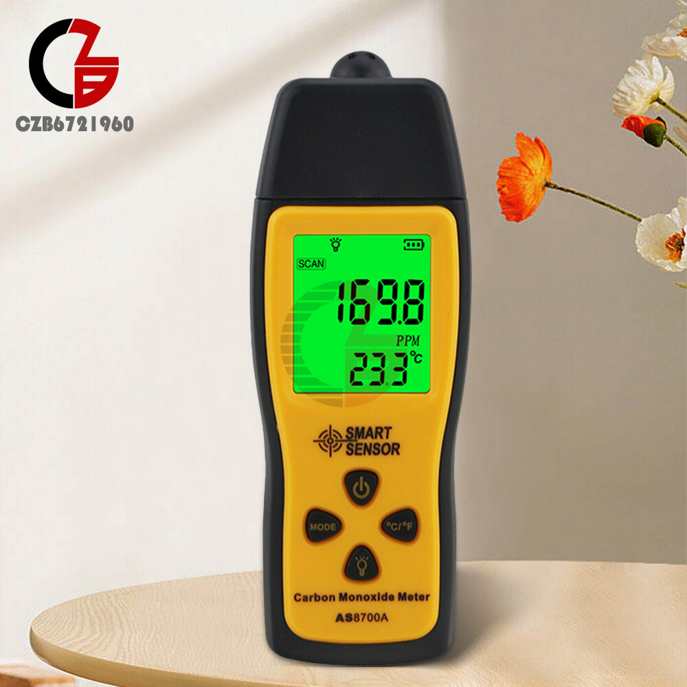 Handheld Carbon Monoxide Meter Portable High Precision CO Gas Tester Detector