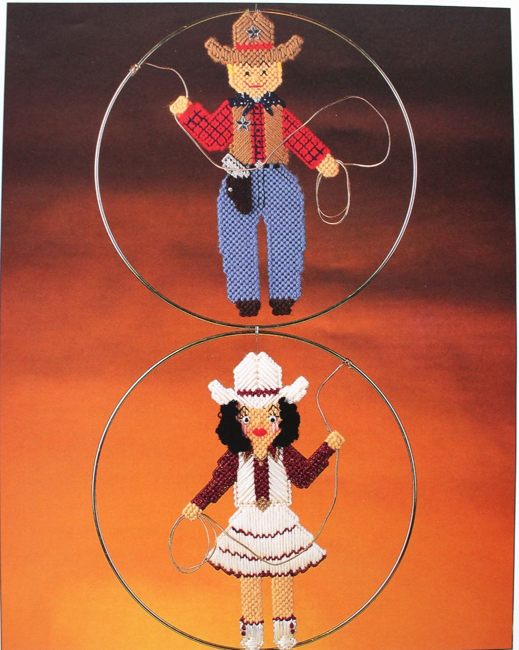 Rodeo Suncatchers Plastic Canvas Pattern Annies Club HomeDecor