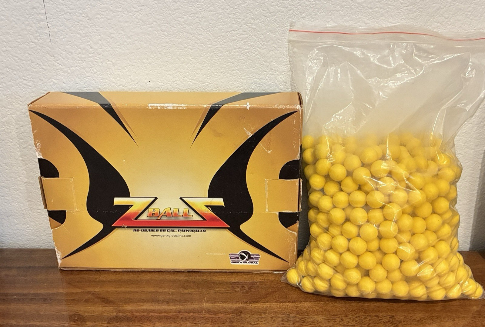 500 .68 cal Reusable Paintless Yellow Rubber Training Paintballs GenX Global New