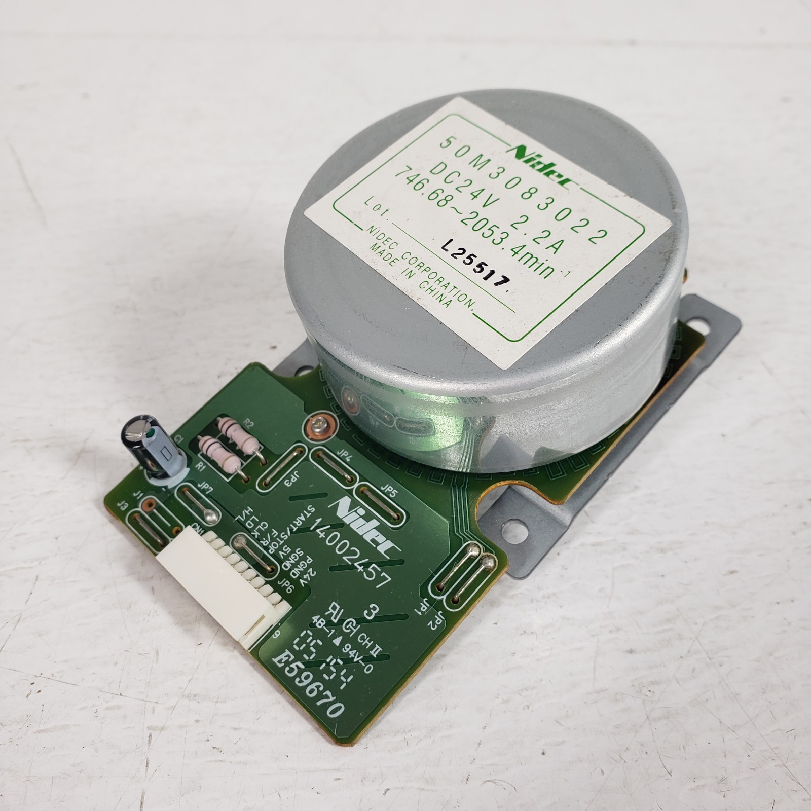 Nidec 50M3083022 Stepper Motor Wormgear Shaft 24V 2.2A 9 Pin 746.68 2053.4min