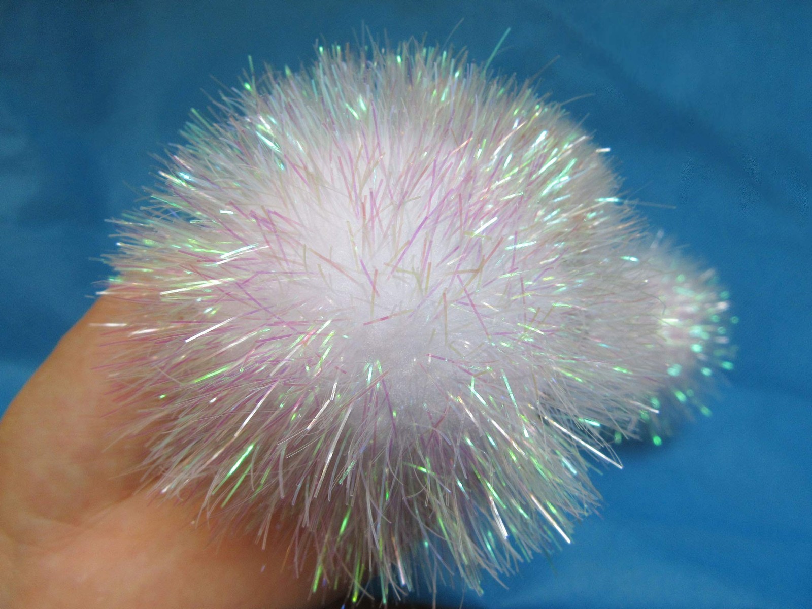 15pcs Jumbo Glitter Tinsel Pom Poms Sparkle Balls for DIY Craft,Cat Toys(2 In...