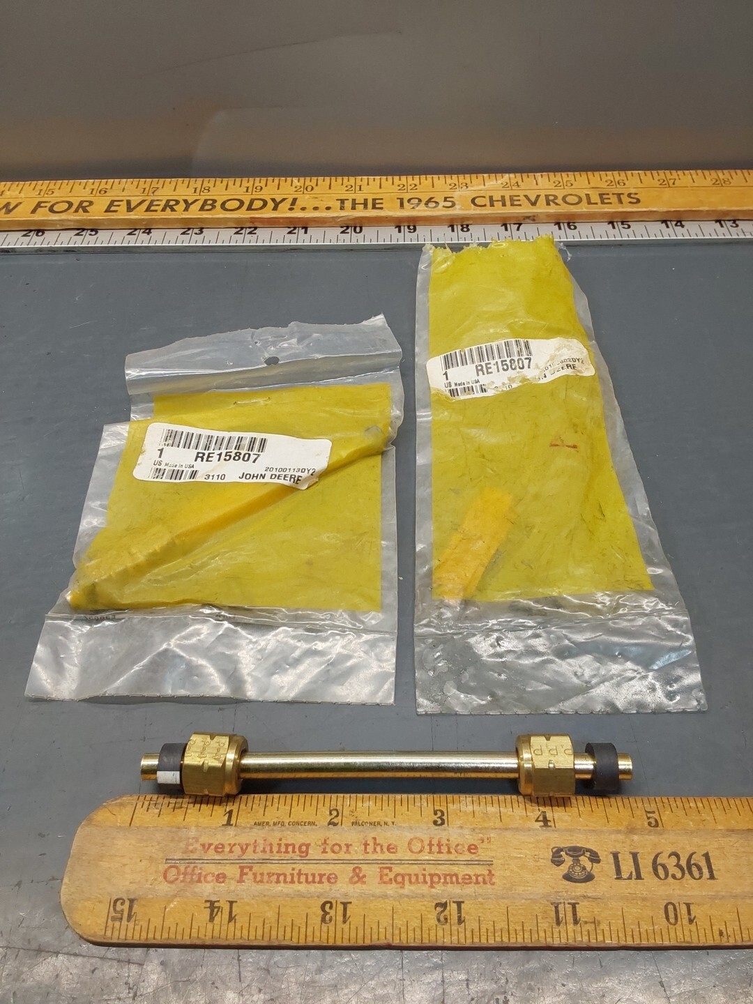 2/PACK NOS Genuine John Deere  RE15807 Fuel Line Asm