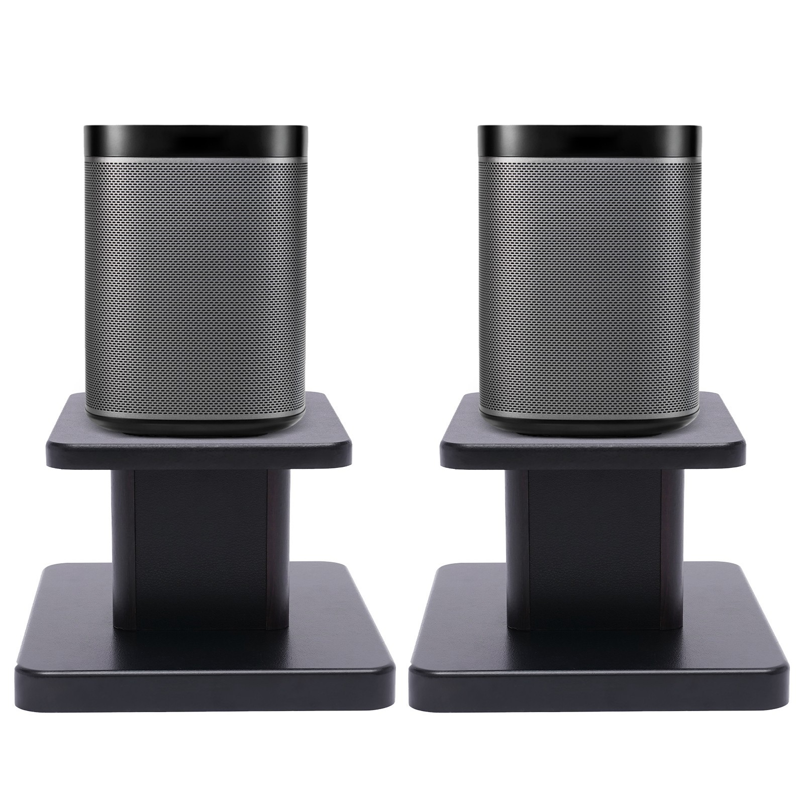 Elegant Black Walnut Speaker Stands for Bookshelf or Desktop Use